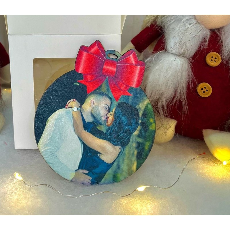 Pallina in legno con foto