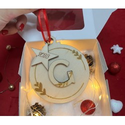 Pallina legno con iniziale