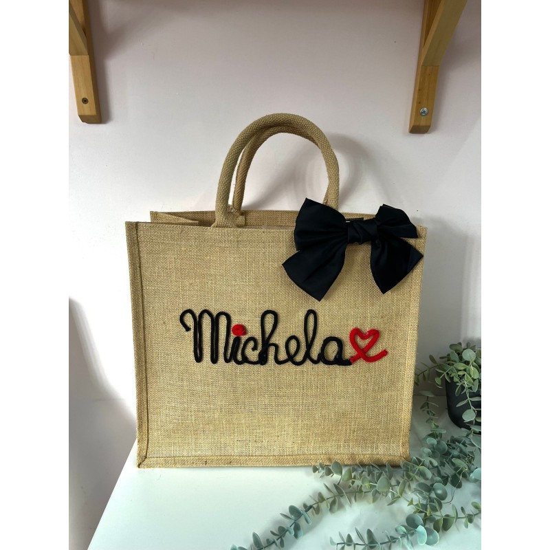 Borsa in juta 42x33cm (realizzata a mano)