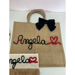 Borsa in juta 42x33cm (realizzata a mano)