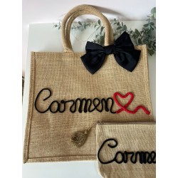 Borsa in juta 42x33cm (realizzata a mano)